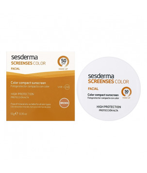 Сонцезахисний тональний крем, коричневий Screen Ses Compact SPF 50 Brown Sesderma Brown, 10 г