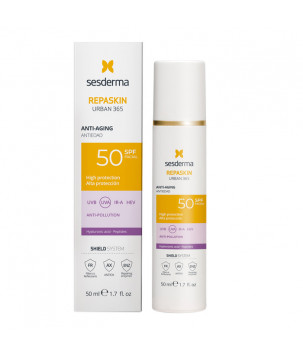 Антивіковий сонцезахисний крем для обличчя Repaskin Urban 365 Anti-aging Spf50 Sesderma, 50 мл