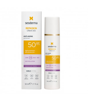 Антивіковий сонцезахисний крем для обличчя Repaskin Urban 365 Anti-aging Spf50 Sesderma, 50 мл