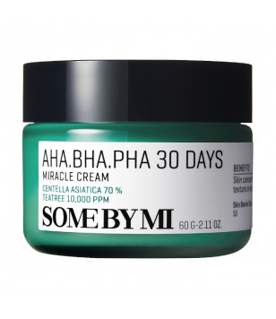 Відновлюючий крем для проблемної шкіри AHA/BHA/PHA 30 Days Miracle Cream Some By Mi, 60  мл
