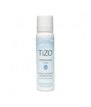 Пенка минеральная солнцезащитная для тела и лица с оттенком SheerFoam Body & Face Tinted SPF 30 TiZO
