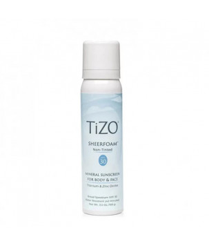 Пенка минеральная солнцезащитная для тела и лица без оттенка SheerFoam Body & Face Non-Tinted SPF 30