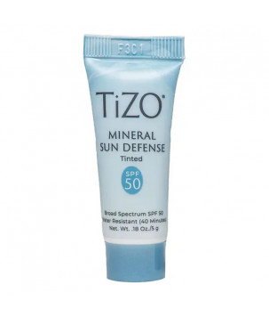 Крем для лица  с оттенком Mineral Sun Defense Tinted SPF 50 mini TiZO, 5 мл