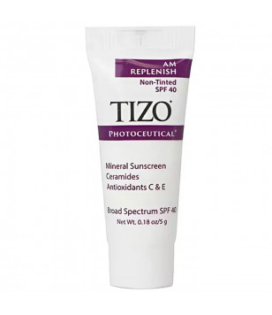 Крем для обличчя денний  Photoceutical Skincare AM Replenish Non-Tinted SPF 40 mini TiZO, 5 мл