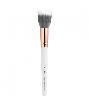Пензлик дуофібра для тональних основ F03 Topface білий, золотий, 1шт