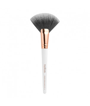 Пензель для макіяжу віяловий F22 Topface білий, золотий, 1шт