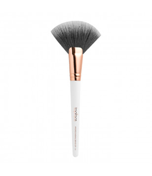 Кисть для макияжа веерная F22 Topface белый, золотий,  1шт