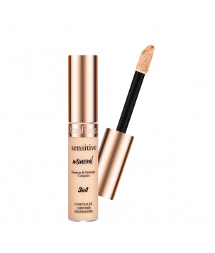 Консиллер для лица Sensitive Mineral 3 in 1 Concealer TopFace 002,  12 мл