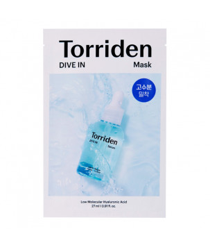 Тканинна маска з гіалуроновою кислотою Dive In Low Molecule Hyaluronic Acid Mask Torriden, 27 мл