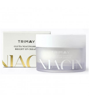 Освітлювальний крем на основі рисових висівок з ніацинамідом Gluta Niacinamide Bright Up Cream Trimay, 50 мл