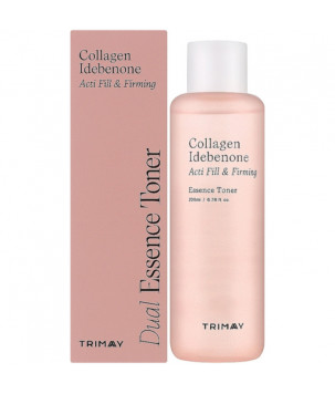 Зміцнювальна тонер-есенція з колагеном Collagen Idebenone Acti Fill & Firming Dual Essence Toner Trimay, 200 м