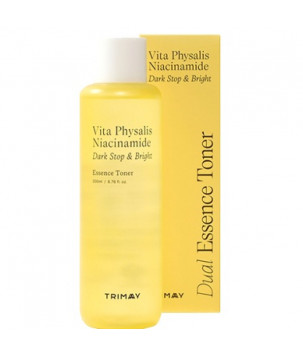 Освітлювальна тонер-есенція для обличчя Vita Physalis Niacinamide Dark Stop & Bright Toner Trimay, 200 мл