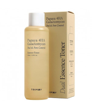 Відлущувальна тонер-есенція з ензимами Papaya 4HA Galactomyces Peel & Pore Control Toner Trimay, 200 мл