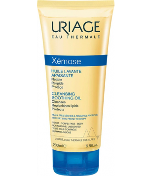 Uriage Очищаюча заспокійлива олія для обличчя та тіла Xemose Cleansing Soothing Oil, 200 мл