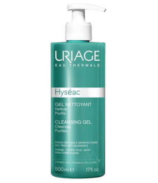 Uriage Очищуючий гель для вмивання Hyseac Anti-blemish Cleansing Gel (з дозатором), 500 мл