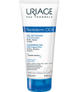Uriage Очищувальний цика-гель з Cu-Zn Bariederm Cleansing Cica-Gel, 200 мл