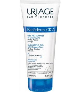 Uriage Очищувальний цика-гель з Cu-Zn Bariederm Cleansing Cica-Gel, 200 мл