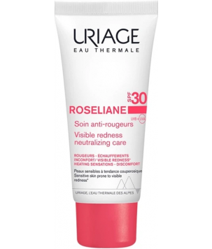 Uriage Солнцезащитный крем для лица против покраснений Roséliane Crème Anti-Rougeurs SPF 30, 40 мл