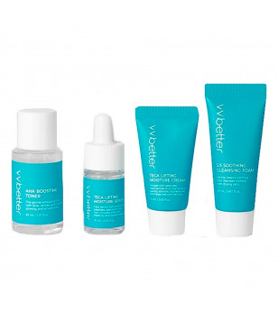 VVBetter Набір для обличчя Travel Kit (clin/f/20ml + toner/30ml + ser/10ml + cr/10ml), 20 мл + 30 мл + 10 мл +