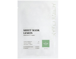 Тканинна маска для обличчя "Лимон" Active Clean Sheet Mask Lemon Village 11 Factory, 23 мл