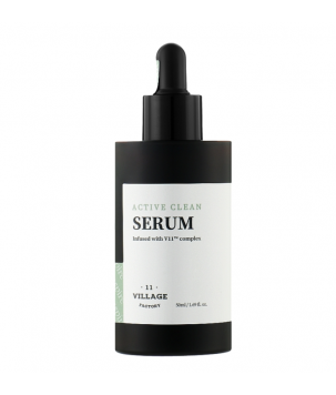 Очищувальна сироватка для жирної та проблемної шкіри обличчя з AHA- та BHA-кислотами Active Clean Serum Villag