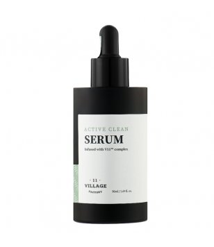 Очищающая сыворотка для жирной и проблемной кожи лица с AHA- и BHA-кислотами Active Clean Serum Vill