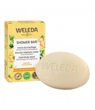 Weleda твердий арома-бар для душу Ginger & Bitter Orange Shower Bar Solid Body Wash, 75 гр