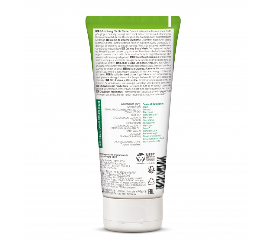 Weleda гель для душу цитрусовий освіжаючий Citrus Creamy Body Wash 200 мл. — купити в Україні