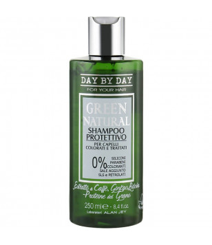 Шампунь захисний для фарбованого і пошкодженого волосся green natural Alan Jey, 250 мл