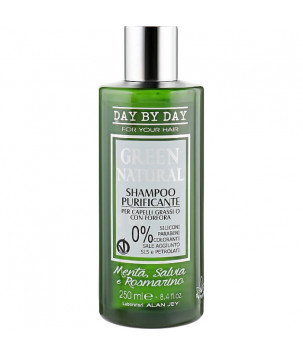 Шампунь очищувальний для жирного волосся з лупою green natural Alan Jey, 250 мл