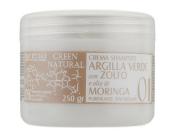 Крем–шампунь із зеленою глиною, біосерою та олією моринги green natural Alan Jey, 250 мл