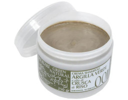 Крем-шампунь с зеленой глиной и маслом из рисовых отрубей green natural Alan Jey, 250 мл