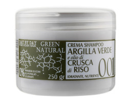 Крем-шампунь с зеленой глиной и маслом из рисовых отрубей green natural Alan Jey, 250 мл