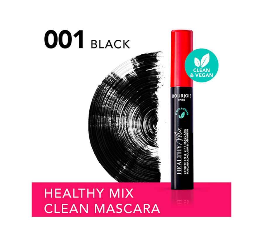 Туш для вій Healthy Mix Bourjois (Ultra Black), 7 мл