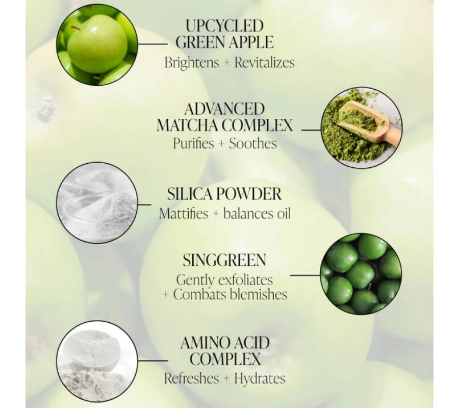 Матувальний тонер для звуження пор  Apple Matcha Tea Clearing Toner Byroe, 115 мл