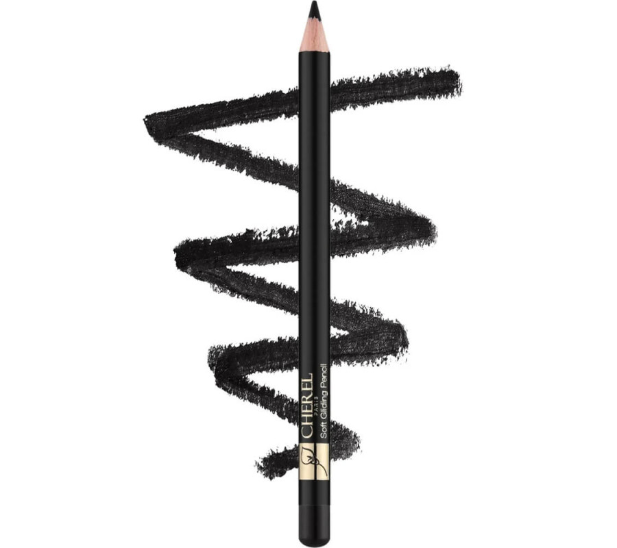 Контурный шелковый карандаш для глаз Soft Gliding Eyeliner Cherel 10 Black, 1.64 г