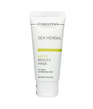 Яблучна маска краси для жирної та комбінованої шкіри Sea Herbal Beauty Mask Green Apple Christina