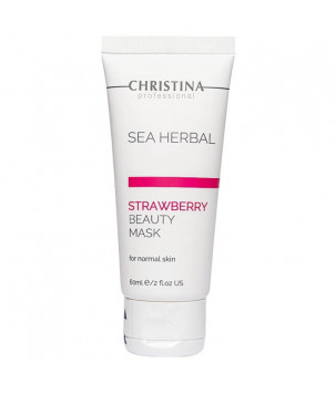 Полунична маска краси для нормальної шкіри Sea Herbal Beauty Mask Strawberry Christina