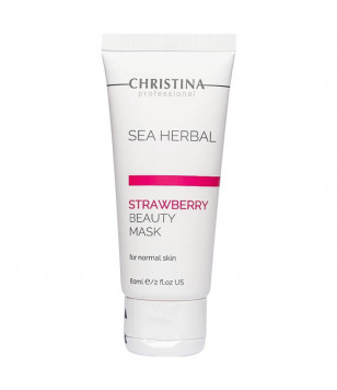 Клубничная маска красоты для нормальной кожи Sea Herbal Beauty Mask Strawberry Christina