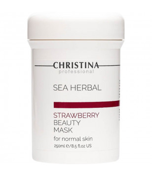 Полунична маска краси для нормальної шкіри Sea Herbal Beauty Mask Strawberry Christina