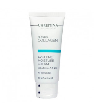 Азуленовий зволожувальний крем для нормальної шкіри Elastin Collagen Azulene Moisture Cream Christina