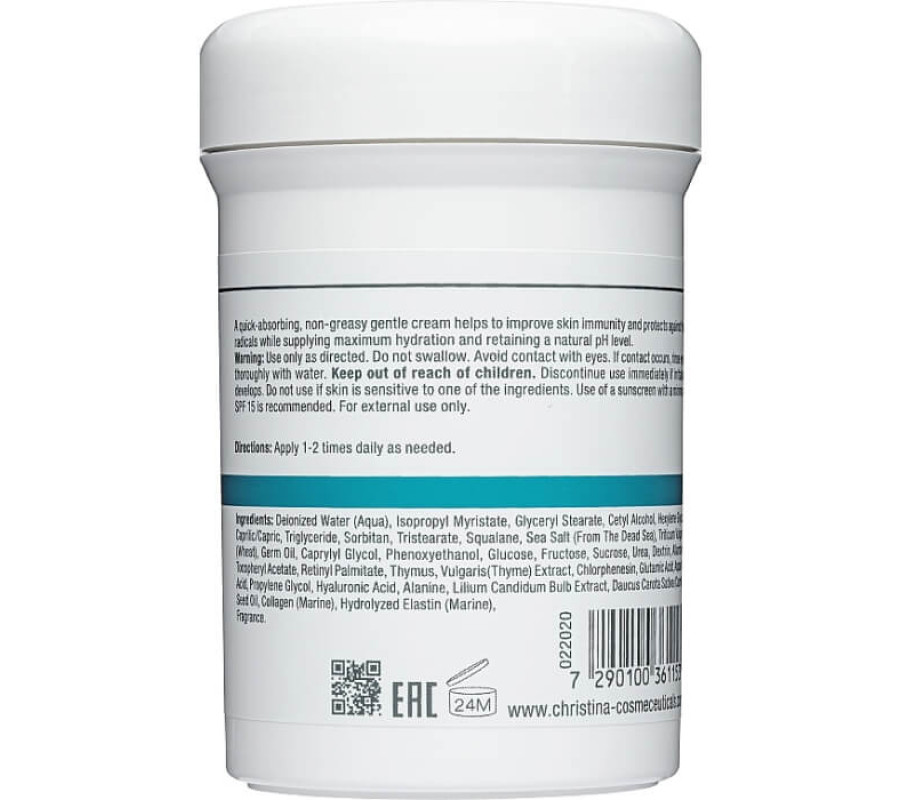 Делікатний зволожувальний крем для нормальної та сухої шкіри Delicate Hydrating Day Treatment Christina