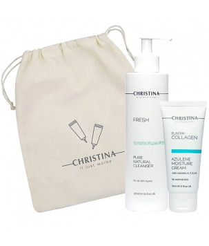 Подарунковий набір "Очищення і зволоження" для всіх типів шкіри Christina