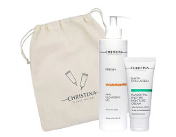 Подарунковий набір «Очищення та зволоження» для жирної та комбінованої шкіри Christina