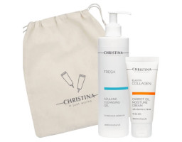 Подарунковий набір «Очищення та зволоження» для сухої шкіри Christina