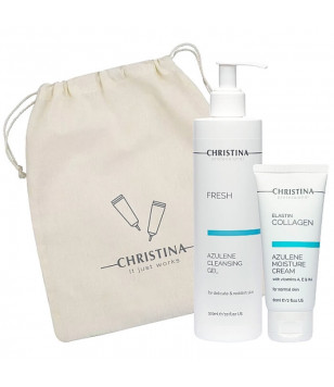 Набір "Очищення й зволоження" для чутливої шкіри Christina