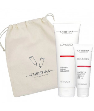 Подарунковий набір "Чиста шкіра" для жирної та проблемної шкіри Comodex Christina
