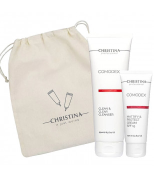 Подарунковий набір "Чиста шкіра" для жирної та проблемної шкіри Comodex Christina