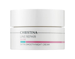 Нічний крем для обличчя "Гладкість сатину" Line Repair Glow Satin Smooth Night Cream Christina