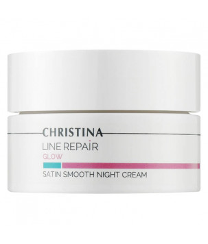 Нічний крем для обличчя "Гладкість сатину" Line Repair Glow Satin Smooth Night Cream Christina